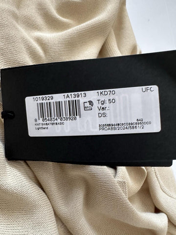 Versace Medusa Lightweight Light Sand Knit Polo Sweater 50 Euro 1019329