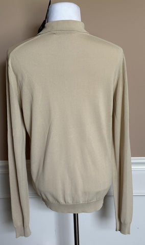 Versace Medusa Lightweight Light Sand Knit Polo Sweater 58 Euro 1019329