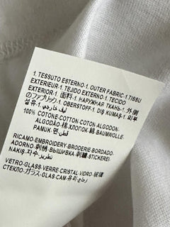 NWT Versace Logo Series Crystal-embellished T-Shirt White 4 US (38 Eu) 1014555
