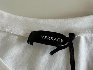 NWT Versace Logo Series Crystal-embellished T-Shirt White 10 US (44 Eu) 1014555