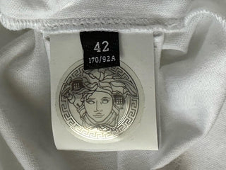 NWT Versace Logo Series Crystal-embellished T-Shirt White 10 US (44 Eu) 1014555