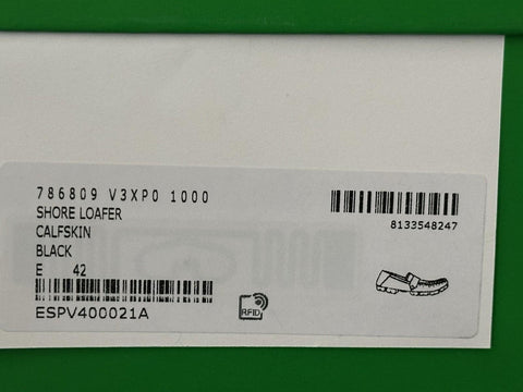 Bottega Veneta Men’s Leather Shore Loafer Shoes Black 9 US (42) 786809 NIB $990