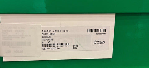 Bottega Veneta Leather Shore Loafer Shoes Travertine 12 US (45) 786809 NIB $990