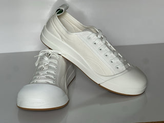 Bottega Veneta Rubber Sole Canvas Optic White Sneakers 10 US 741360 NIB $900