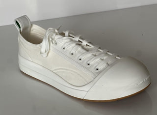 Bottega Veneta Rubber Sole Canvas Optic White Sneakers 10 US 741360 NIB $900