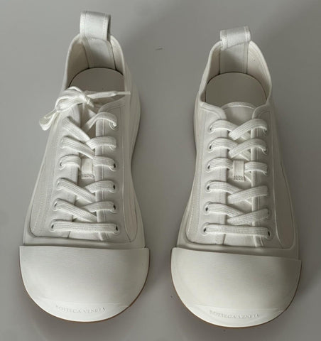 Bottega Veneta Rubber Sole Canvas Optic White Sneakers 10 US 741360 NIB $900