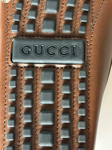 Gucci Men’s Leather GG Driver Loafers Shoes Brown 9 US (8.5 Gucci) 730148 NIB