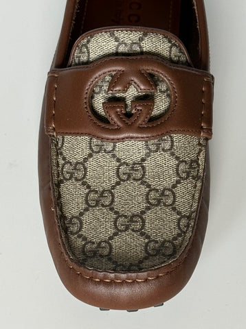 Gucci Men’s Leather GG Driver Loafers Shoes Brown 9 US (8.5 Gucci) 730148 NIB
