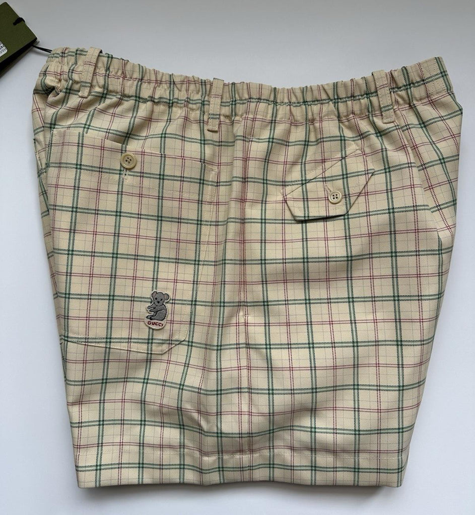 Gucci Mens Drawstring Short Pants Milk/Green Size 32 US/48 Eu 742783 NWT $890