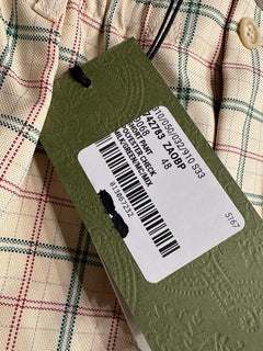Gucci Mens Drawstring Short Pants Milk/Green Size 32 US/48 Eu 742783 NWT $890
