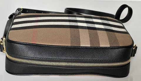 Burberry Manzoni Large Camera Bag Black With IP Check 8114067 Italy NWT $1350