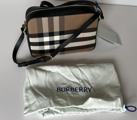 Burberry Manzoni Large Camera Bag Black With IP Check 8114067 Italy NWT $1350