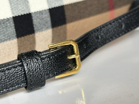 Burberry Manzoni Large Camera Bag Black With IP Check 8114067 Italy NWT $1350