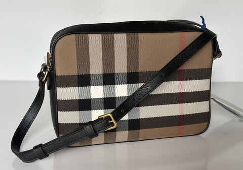 Burberry Manzoni Large Camera Bag Black With IP Check 8114067 Italy NWT $1350