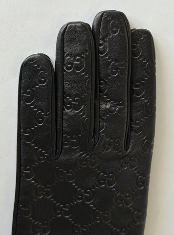 Gucci GG Women's Nappa Leather Gloves Black Size 10  Made in Italy 434211 NWT