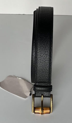 Gucci Men’s Leather Dollar Pigprint Belt Black 110/44 Italy 699954 NIB