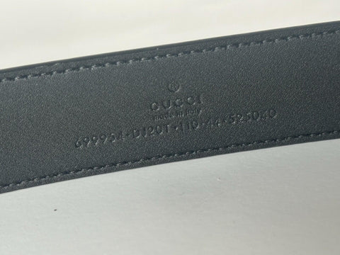 Gucci Men’s Leather Dollar Pigprint Belt Black 110/44 Italy 699954 NIB