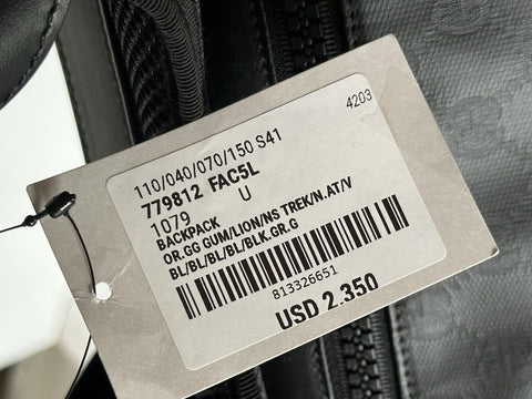 Gucci Interlocking G Leather Backpack Black Italy 779812 NWT $2350