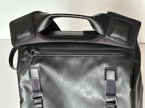 Gucci Interlocking G Leather Backpack Black Italy 779812 NWT $2350