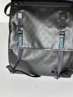 Gucci Interlocking G Leather Backpack Black Italy 779812 NWT $2350