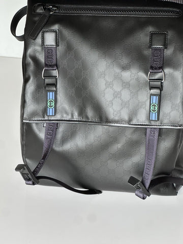 Gucci Interlocking G Leather Backpack Black Italy 779812 NWT $2350