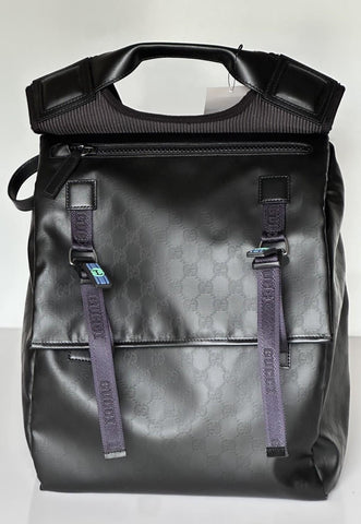 Gucci Interlocking G Leather Backpack Black Italy 779812 NWT $2350