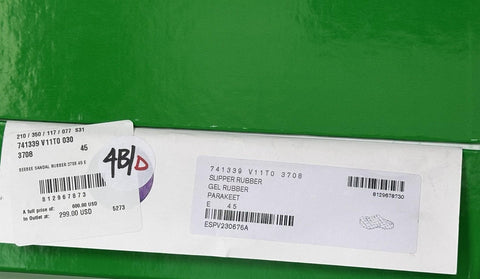 Bottega Veneta Rubber Green Beebee Sandals Clogs 12 US (45 Euro) 741339 NIB $600