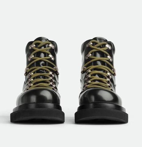 Bottega Veneta Lace-up Green Lug Hiking Ankle Boots 9 US 730230 IT NIB $1800