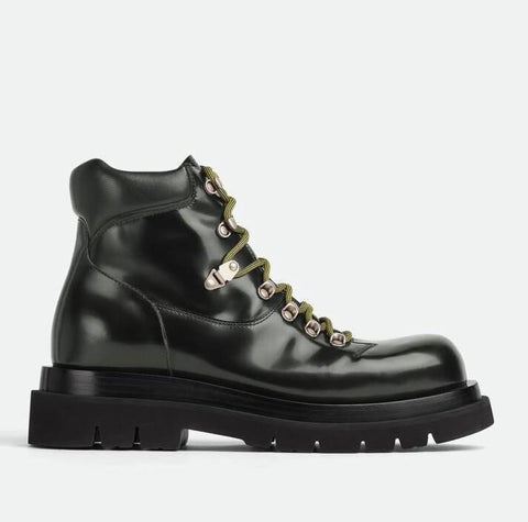 Bottega Veneta Lace-up Green Lug Hiking Ankle Boots 9 US 730230 IT NIB $1800