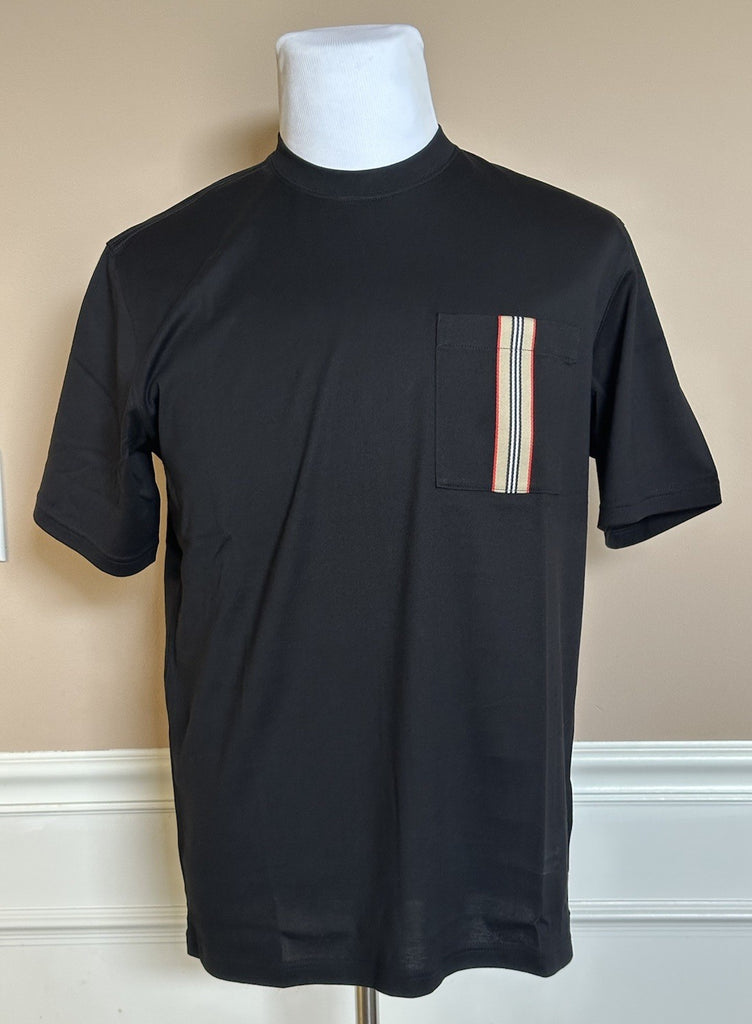 Burberry Ellison Striped Pocket Black T-shirt M (Oversized) 81121131 NWT $530