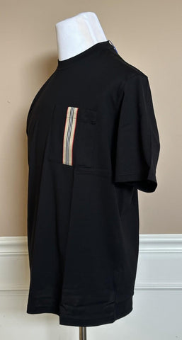 Burberry Ellison Striped Pocket Black T-shirt M (Oversized) 81121131 NWT $530