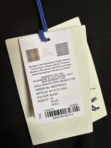 Burberry Ellison Striped Pocket Black T-shirt M (Oversized) 81121131 NWT $530