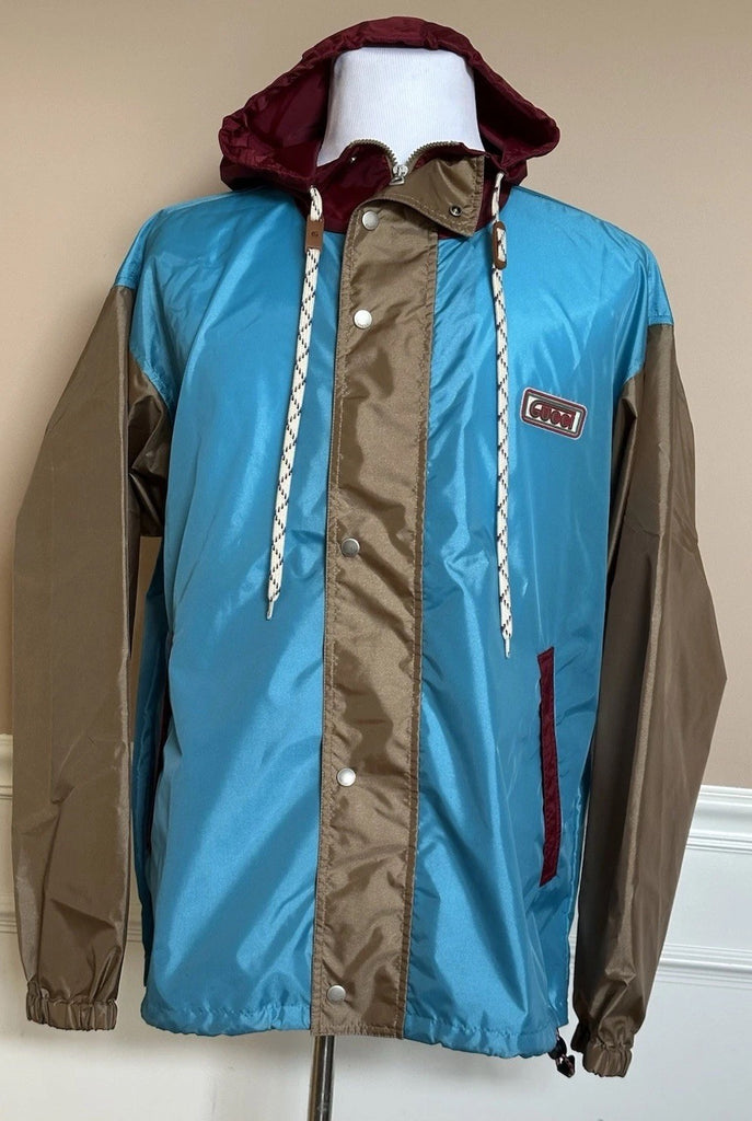 Gucci Nylon Blouson Windbreaker Jacket with Hoodie 40 US (50 Euro) IT 740572 NWT