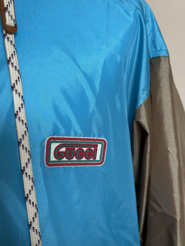 Gucci Nylon Blouson Windbreaker Jacket with Hoodie 40 US (50 Euro) IT 740572 NWT