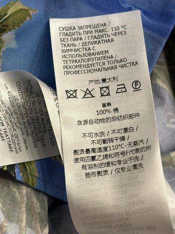 Gucci Bowling Hawaii Ocean Palms Sky Blue Jersey Shirt 46 Euro IT 694124 NWT