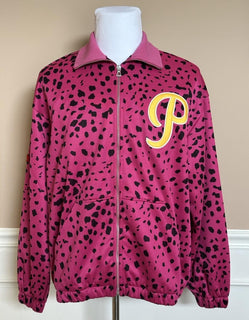 Gucci MLB Pirates Zip Jacket Fuchsia/Black Small (Oversized) 714464 NWT