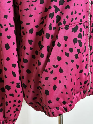 Gucci MLB Pirates Zip Jacket Fuchsia/Black Small (Oversized) 714464 NWT