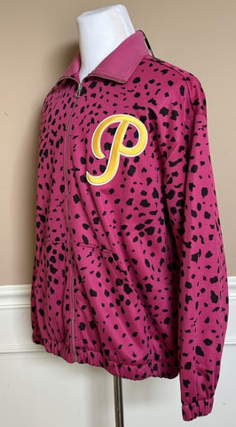 Gucci MLB Pirates Zip Jacket Fuchsia/Black Small (Oversized) 714464 NWT
