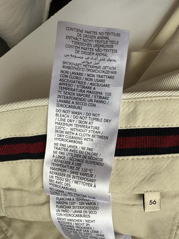 Gucci Men's Off-white Cotton Drill Pants  40 US (56 Euro) Italy 742764 NWT $675