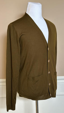 Gucci Military Green Wool Cardigan Sweater Large 729469 Italy NWT $1980