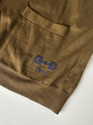 Gucci Military Green Wool Cardigan Sweater Large 729469 Italy NWT $1980