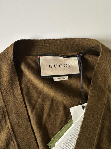 Gucci Military Green Wool Cardigan Sweater Large 729469 Italy NWT $1980