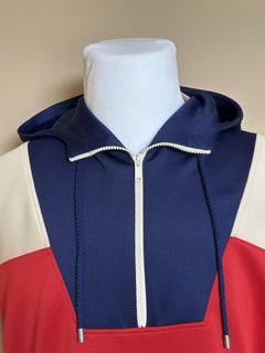Gucci Men's Red/White/Blue Jacket with Hoodie Small 706413 NWT