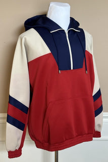 Gucci Men's Red/White/Blue Jacket with Hoodie Small 706413 NWT