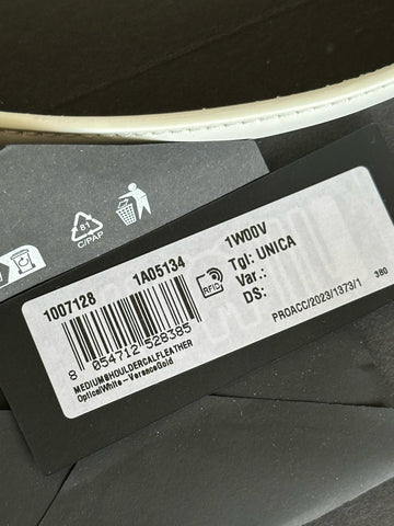 Versace La Greca Leather White Medium Shoulder Bag 1007128 Italy NWT $2775