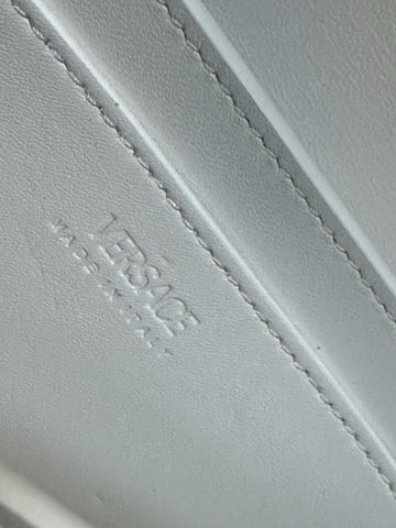 Versace La Greca Leather White Medium Shoulder Bag 1007128 Italy NWT $2775