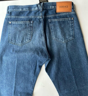 Versace Men’s Denim Stone Washed Medium Blue Jeans 38 US (40”) 1010816 Italy NWT