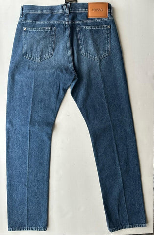 Versace Men’s Denim Stone Washed Medium Blue Jeans 38 US (40”) 1010816 Italy NWT