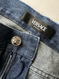 Versace Men’s Denim Stone Washed Medium Blue Jeans 38 US (40”) 1010816 Italy NWT