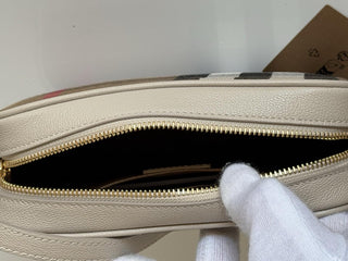 Burberry Manzoni Small Camera Bag Limestone With IP Check 81044341 IT NWT $1050
